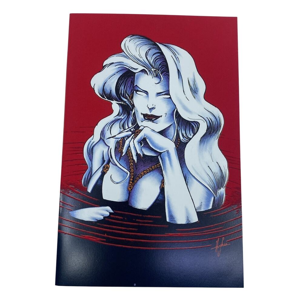Lady Death Swimsuit Special #1 Premium Red Velvet DF Signed COA Chaos